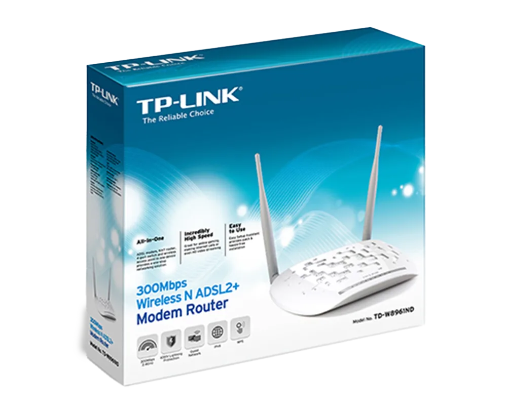 مودم روتر ADSL2 Plus بی‌سیم تی پی لینک مدل TD-W8961N